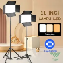 TNW Lampu Foto LED 11 Inci dengan Tripod Lampu Lighting Studio untuk Konten Kreator Live Streaming Vlog