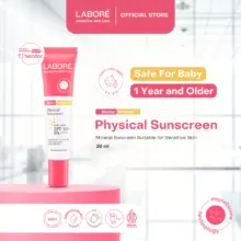 LABORÉ Sensitive Skin Care BiomeProtect Physical Sunscreen SPF 50 PA++++ 30ml untuk Perlindungan Kulit Sensitif di Iklim Tropis