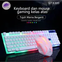 Keyboard Gaming LED RGB dan Mouse Gaming Berkabel dengan Desain Ergonomis untuk Pengalaman Bermain Lebih Seru