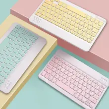 Keyboard Wireless Bluetooth 3 in 1 Portable dengan Mouse Silent untuk Tablet iPad Laptop dan Smartphone