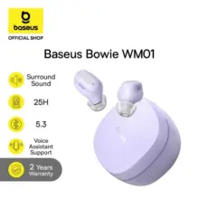Baseus Bowie WM01 Upgrade Edition TWS Mini Earbuds Bluetooth dengan Suara Jernih dan Bass Bertenaga