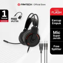 Fantech FLASH HQ53 Headset Gaming Kabel dengan Suara Super Bass dan Jack 3.5mm Nyaman untuk PC dan Laptop