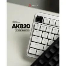 Ajazz AK820 Monochrome V2 75 Mechanical Keyboard Gaming Hotswappable dengan Gasket Mount