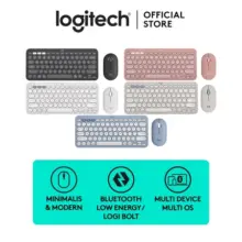 Logitech Pebble 2 Combo Keyboard dan Mouse Wireless Bluetooth Multi Device Stylish