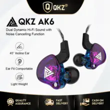 QKZ AK6 AK6 Pro AK6 Max Earphone HiFi Audio dengan Mic Kabel Lepas Suara Bass Jernih