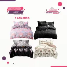 Sungjae Bedcover Set Premium Polymicro Dengan Sprei Sarung Bantal Dan Guling Lengkap Plus Tas Mika