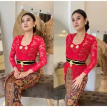 Atasan Kebaya Brokat Sofia Strait Modern Elegan Untuk Remaja Dewasa Pesta dan Kondangan
