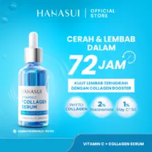 Hanasui Vitamin C Collagen Serum Pencerah Wajah dengan Efek Lembap 72 Jam dan Perawatan Anti Aging