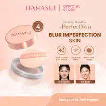 Hanasui Perfect Fit Setting Powder Bedak Tabur Ringan Natural dengan Vitamin E Oil Control dan Soft Focus Effect