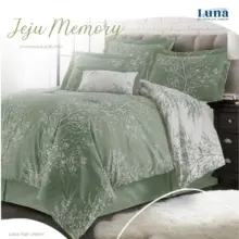 Bedcover Luna Premium Motif Jeju Memory Bahan Microtex Halus Nyaman dan Elegan