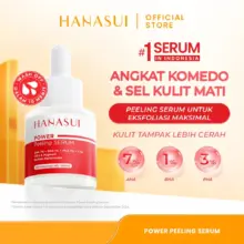 Hanasui Power Peeling Serum Eksfoliasi Wajah dengan AHA BHA PHA Membantu Angkat Sel Kulit Mati dan Cerahkan Kulit