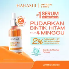 Hanasui Vitamin C Serum Pencerah Wajah dengan Niacinamide Betaine dan PGA untuk Kulit Cerah dan Lembap