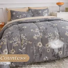 Bedcover Set Premium Motif Bunga Cantik Ukuran 90×200 120×200 160×200 180×200 200×200 Lengkap dengan Sprei Sarung Bantal dan Guling