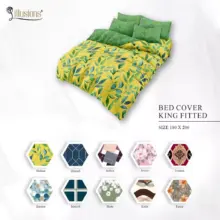 Illusions Bedcover Set King Fitted Microtex Premium Ukuran 180×200 Motif Elegan Nyaman dan Tahan Lama