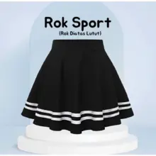 Rok Sport Wanita Flare Premium Bahan Spandek Jersey Nyaman Untuk Senam Basket Badminton dan Bersepeda
