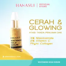 Hanasui Whitening Gold Serum Dengan Niacinamide Vitamin C dan Phyto Collagen Untuk Kulit Cerah Glowing