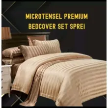 Bedcover Hotel Premium Microtensel Tinggi 30 Set Sprei Komplit Anti Geser