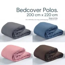 Bedcover Set Sprei Polos Premium Microtex Aesthetic Ukuran Lengkap Nyaman dan Elegan