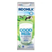Indomilk Full Cream Plain Susu UHT 950ml Bergizi untuk Pertumbuhan
