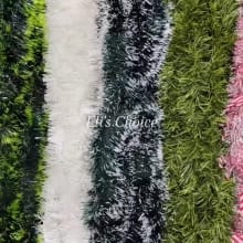 Slinger Natal Premium Tebal – Tinsel Hijau & Salju Putih Warna Warni