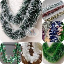 Slinger Tinsel Dekorasi Natal Meriah – Berbagai Motif