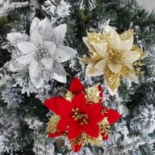 Hiasan Bunga Poinsettia untuk Dekorasi Natal