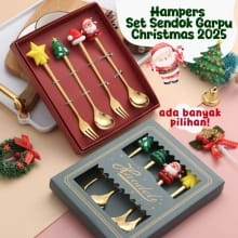 Hampers Natal Eksklusif Set Sendok Garpu Stainless Steel | Souvenir Unik Untuk Perayaan 2025 Trend