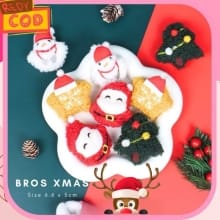 Bross Boneka Natal Imut Aksesori Santa Claus Rodulf