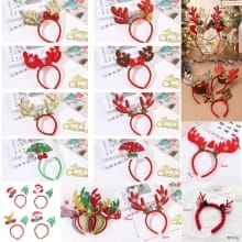 Bando Natal Ceria – Headband Xmax Tanduk Rusa & Karakter Santai