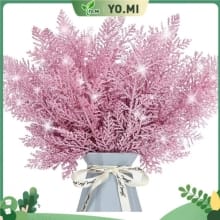 Set 10 Hiasan Natal Bunga Pinus Buatan untuk Pohon Anda