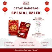 Hang Tag Custom Imlek 2026 – Souvenir Unik Satu Sisi dengan Desain Gratis