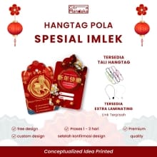 Hang Tag Kustom Imlek 2026 – Souvenir Unik 1 Sisi dengan Desain Gratis!