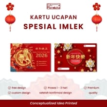 Kartu Ucapan Imlek 2026 | Kartu Terima Kasih Spesial Tahun Baru Cina
