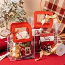 Tas PVC Transparan Merah – Goodie Bag Serbaguna dan Tahan Air