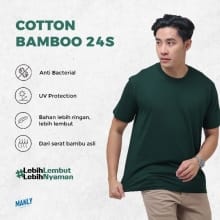 Kaos Polos Anti Bakteri Bahan Katun Bambu