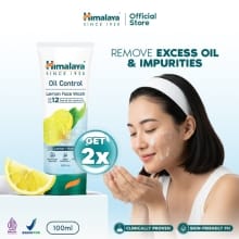 Himalaya Face Wash Lemon Oil Control (Bundle 2) – Gel Pembersih Wajah untuk Kulit Berminyak & Pecahkan Jerawat