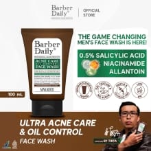 Facial Wash Pria Barber Daily untuk Jerawat dan Minyak Berlebih 100mL