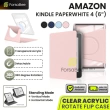 Smart Case Magnetik Lepas untuk Amazon Kindle Paperwhite 4 (10th Gen) – Casing Akrilik Transparan