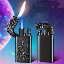 Korek Api Double Naga Dragon – Huobao Lighter HB-874 Kekinian