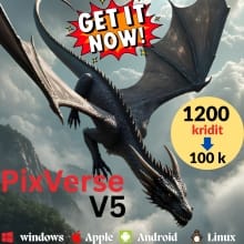Pixverse AI Generator Image – 1200 Kredit
