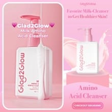 Glad2Glow Cleansing Foam dengan Amino Acid dan Susu