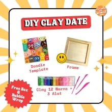 Set Kreatif DIY Clay Date untuk Pasangan | Bingkai Doodle Lucu 20×20 & 20×30
