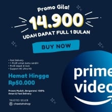 Langganan Prime Video Bergaransi – Pilih Durasi 1/3/4/6 Bulan