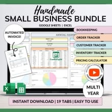 Template Pembukuan Usaha Kecil Digital | Tracker Produk, Penjualan, dan Inventori | Excel & Google Sheets
