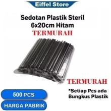 Sedotan Plastik Hitam Lancip 500 pcs – Kemasan Steril untuk Minuman