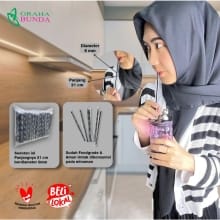 Paket Sedotan Plastik Hitam Steril 500 PCS