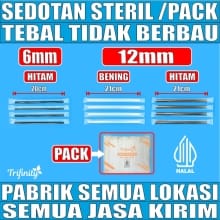 Sedotan Steril Tebal Bening & Hitam untuk Teh Poci