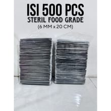 Sedotan Plastik Hitam Higienis 500 PCS – Food Grade