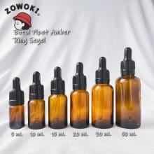 Botol Kaca Esensial Coklat 10ml dengan Pipet