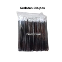 Sedotan Steril 250pcs – Hitam Runcing 6mm x 20cm, Ideal untuk Minuman Es Teh